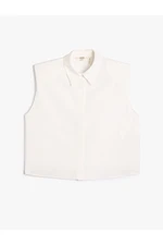 Koton Padded Shirt, Sleeveless with Hidden Buttons