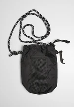 Recycled polyester bottle neck pouch black