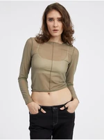 Khaki women's top ONLY Llamas - Women