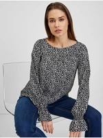 Women's white and black patterned blouse ORSAY