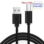 12mm Extra Long Tip Micro USB Cable Extended Connector for Blackview BV6100 A60 BV4000 / BV5800 Pro BV6000 BV6000s Rugged Phone