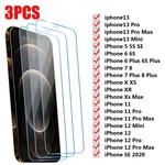 3PC Tempered Glass On iPhone 13 Pro Max 13 Mini 12 Pro 13 11 Pro XR Screen Protector For iPhone 12 Pro Max 12 Mini 11 7 8 6 Plus