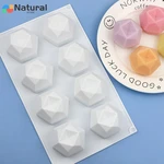 8 Cavity Polygonal Rhombus Spherical Silicone Chocolate Baking Mould Pudding Jelly Mousse Soap Bread Candle Mold Kitchen Tools