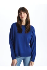 LC Waikiki Crew Neck Plain Long Sleeve Oversize Women's Knitwear Sweater