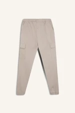 DEFACTO Jogger Gabardine Trousers Elastic Waist Cargo Pocket Elastic Leg