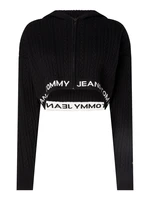 Tommy Jeans Cardigan - TJW BXY CROP ZIP WAI black