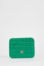 DEFACTO Women's Faux Leather Croco Card Holder