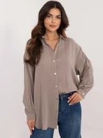 Dark beige long shirt SUBLEVEL