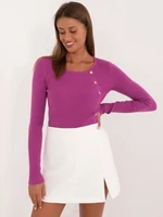 Purple classic women's sweater