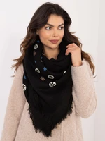 Black women's scarf with print