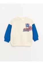 LC Waikiki Crew Neck Long Sleeve Marvel Printed Baby Boy Sweatshirt