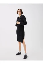 LC Waikiki Crew Neck Straight Long Sleeve Women's Bodycon Dress