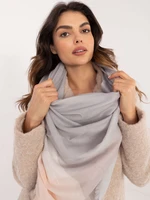 Women's grey scarf with fringe