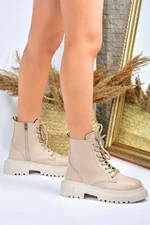 Fox Shoes Women's Nude Thick Soled Daily Boots