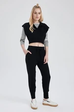 DEFACTO Jogger Knitted Pants Pocket Basic Straight Waist Elastic Laced R1701az23au