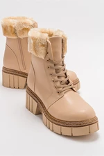 LuviShoes JAYLA Women's Beige Boots.