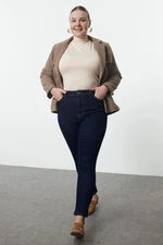 Trendyol Curve Dark Blue High Waist Plus Size Skinny Jeans