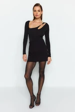 Trendyol Black Fitted Accessory Knitted Bodysuit