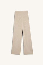 DEFACTO Knitted Trousers Regular Fit Basic Straight Waist Elastic Straight Leg