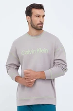 Bavlnená mikina Calvin Klein Underwear šedá farba, s potlačou