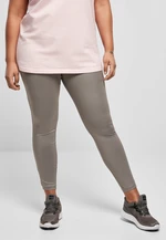 Women's asphalt leggings made of synthetic leather