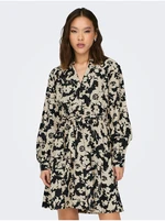 Black and cream women's floral dress JDY Miriam - Women