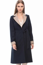 Z6510 DEWBERRY WOMEN'S COAT-NAVY BLUE