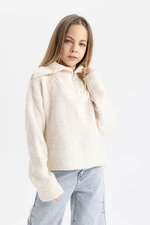 DEFACTO Girl&#39;s Half Zipper Sweater