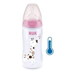 NUK Dojčenská fľaša FC+Temperature Controll BOX-Flow Control cumlík blue 300 ml