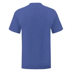 Blue Iconic Combed Cotton T-shirt with Fruit of the Loom Sleeve