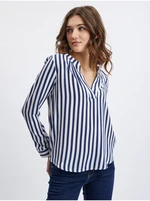 Orsay Dark Blue Ladies Striped Blouse - Ladies