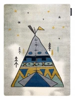 Dětský kusový koberec Petit Tipi grey-80x150