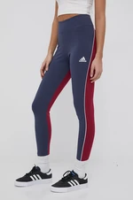 Legíny adidas Performance H67039 dámské, tmavomodrá barva, vzorované