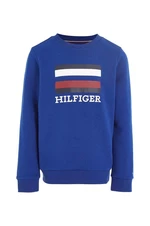 Dětská mikina Tommy Hilfiger tmavomodrá barva, s potiskem