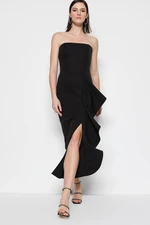 Trendyol Black Woven Long Evening Evening Dress