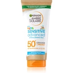 Garnier Ambre Solaire Sensitive Advanced ochranné opaľovacie mlieko pre deti SPF 50+ 175 ml