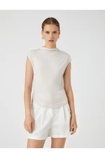 Koton Draped Stand Up Blouse