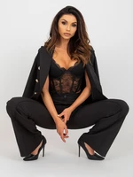 Black elegant set with double-breasted jacket