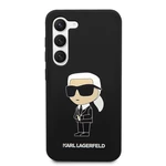 Zadní kryt Karl Lagerfeld Liquid Silicone Ikonik NFT pro Samsung Galaxy S23, black