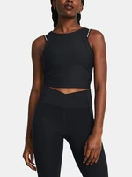 Čierne športové tielko Under Armour Meridian Rib Crop Tank