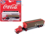 1941-1946 Chevrolet Tractor Red with Flatbed Bottle Trailer "Coca-Cola" "Mini Metals" Series 1/87 (HO) Scale Model Car by Classic Metal Works