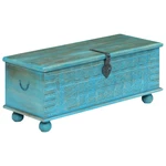 Storage Chest Solid Mango Wood Blue 39.4"x15.8"x16.1"