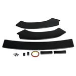 3pcs Front Lip Chin Bumper Body Kits Black With Black Line New For Car Universal