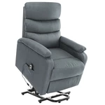 Stand-up Massage Recliner Light Gray Fabric