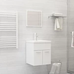 Bathroom Furniture Set White Chipboard