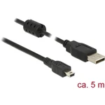 Delock #####USB-Kabel USB 2.0 #####USB-A Stecker, #####USB-Mini-B Stecker 5.00 m čierna s feritovým jadrom