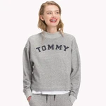 TOMMY HILFIGER Šedá mikina Logo Cropped Track Top