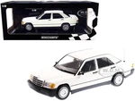 1982 Mercedes Benz 190E (W201) White Limited Edition to 702 pieces Worldwide 1/18 Diecast Model Car by Minichamps