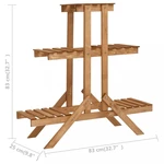 Stojan na květiny jedlové dřevo Dekorhome 83 cm