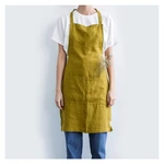 Zelená ľanová zástera Linen Tales Daily Apron, 80 x 55 cm